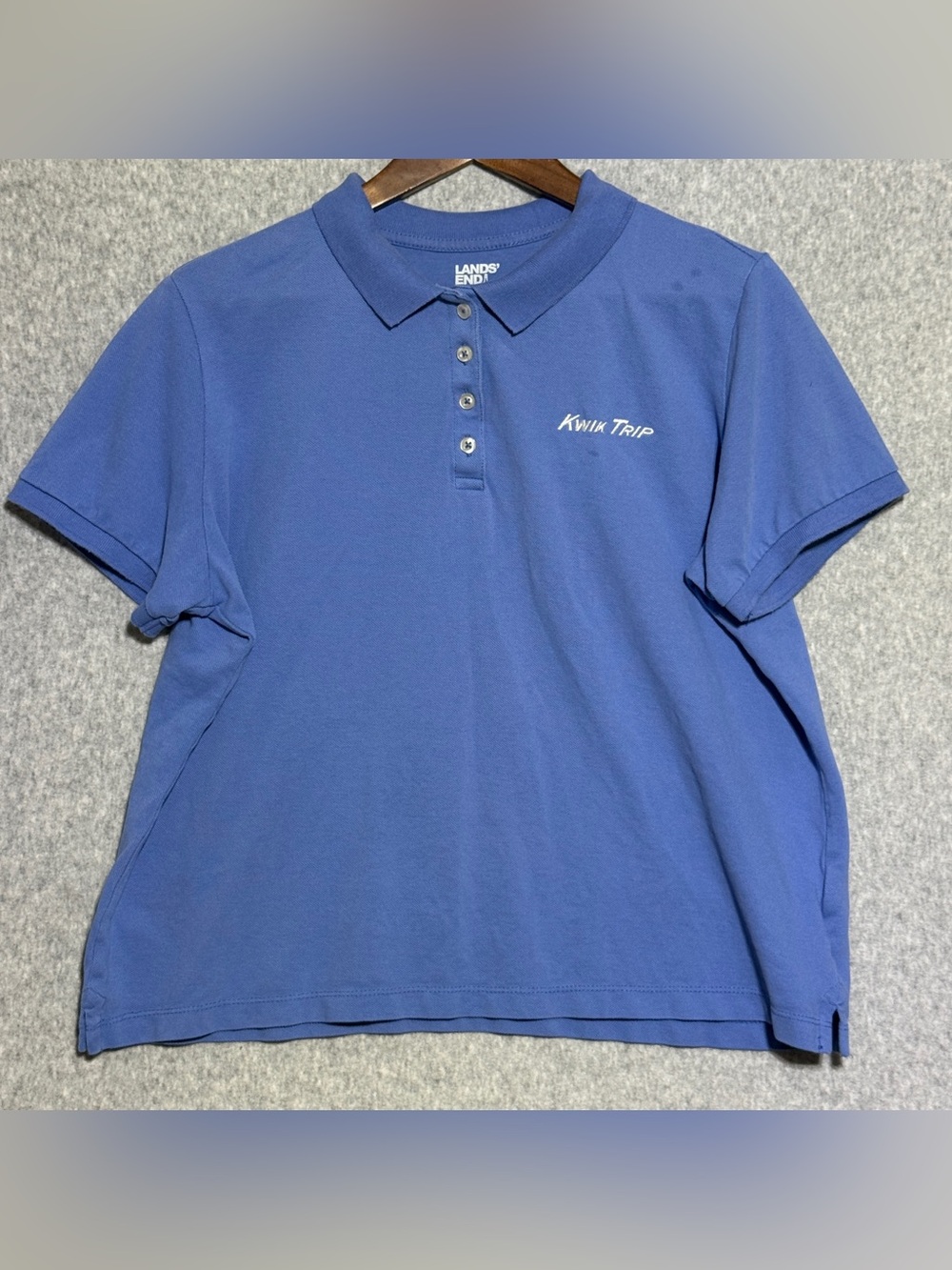Lands' End Royal Blue Tee with Logo Print